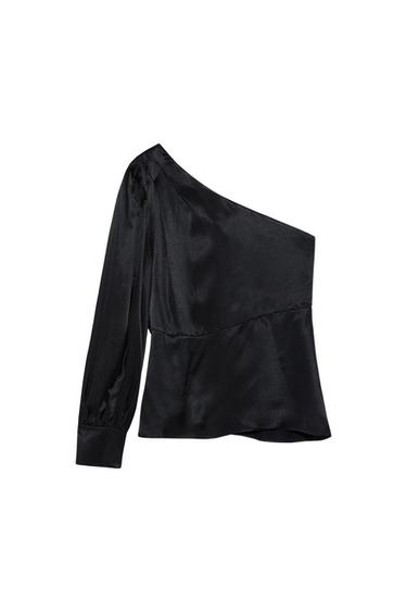 BLUSA SATINADA ASIMÉTRICA