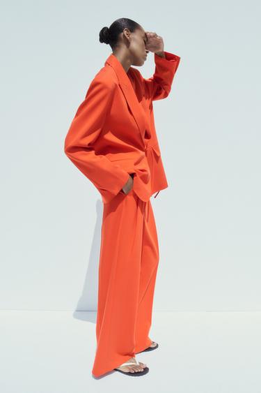 DOUBLE PLEAT TROUSERS - Red / Coral by Zara - Image 2