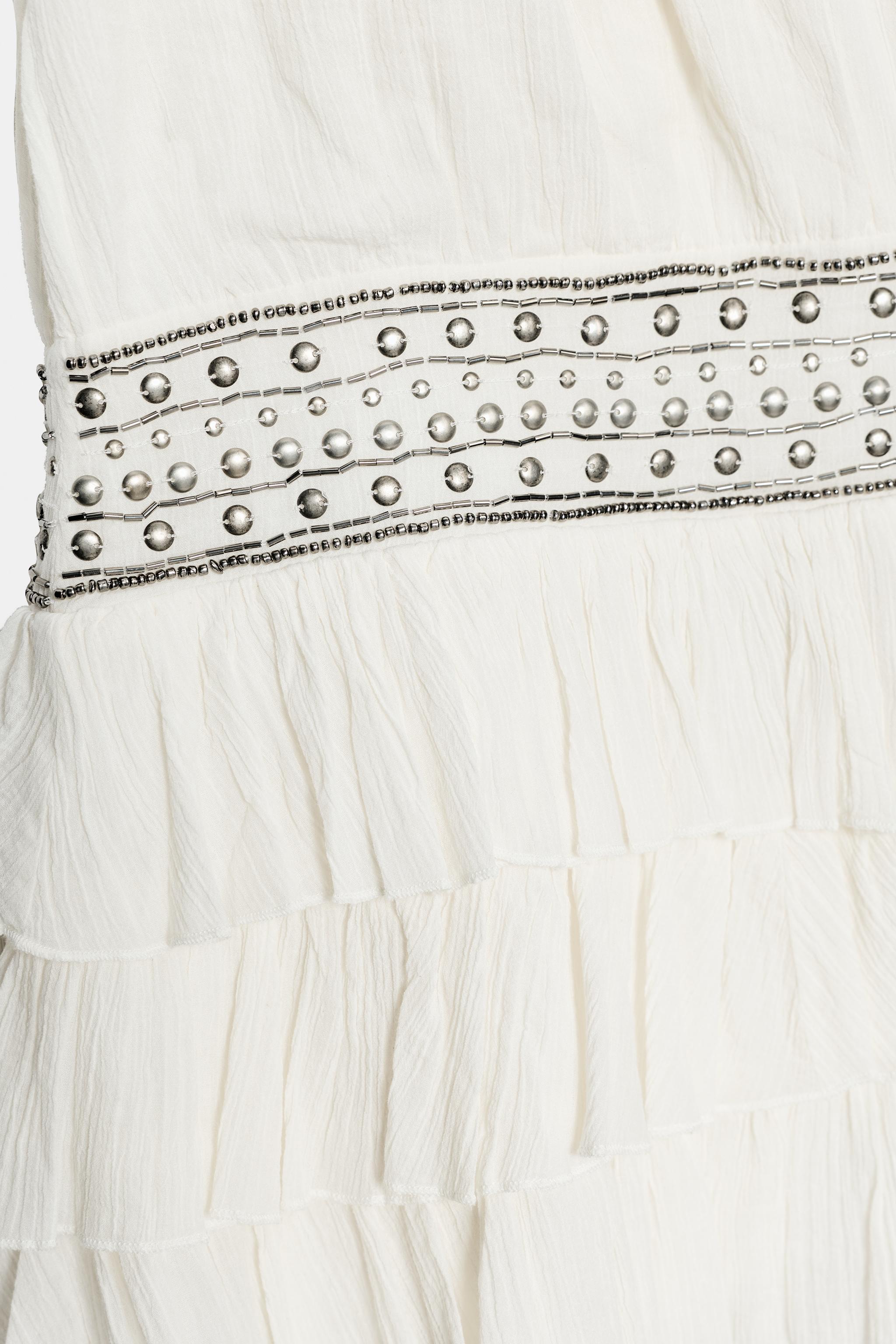 ROBE GAZE VOLANTS CLOUS