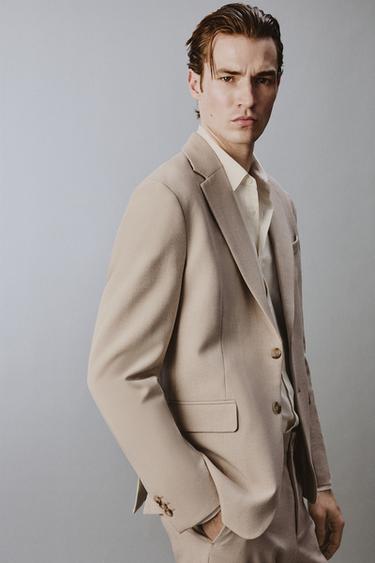 VESTE DE COSTUME SLIM FIT - Sable / Chiné de Zara - Image 5