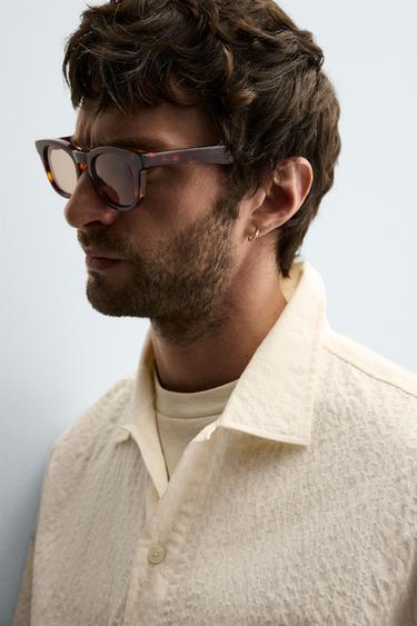 SEERSUCKER POLO SHIRT - White by Zara - Image 5