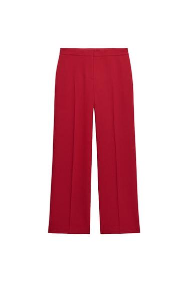 WIDE-LEG PANTS — Red 1