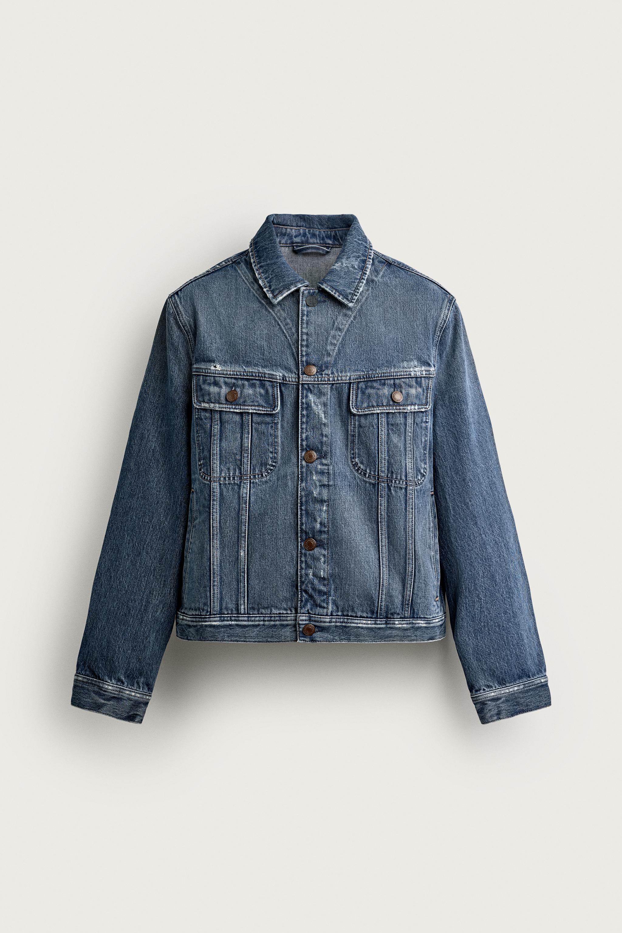 RELAXED FIT DENIM JACKET WITH TABS