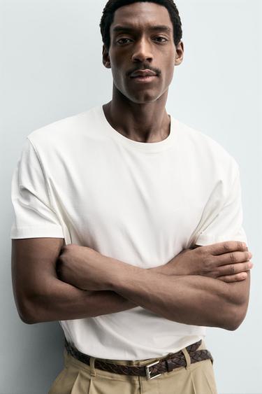 LOT DE 3 T-SHIRTS BASIQUES MEDIUM WEIGHT /02 - Blanc de Zara - Image 7