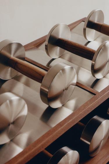 OAK WOOD AND STEEL DUMBBELL - P by Zara