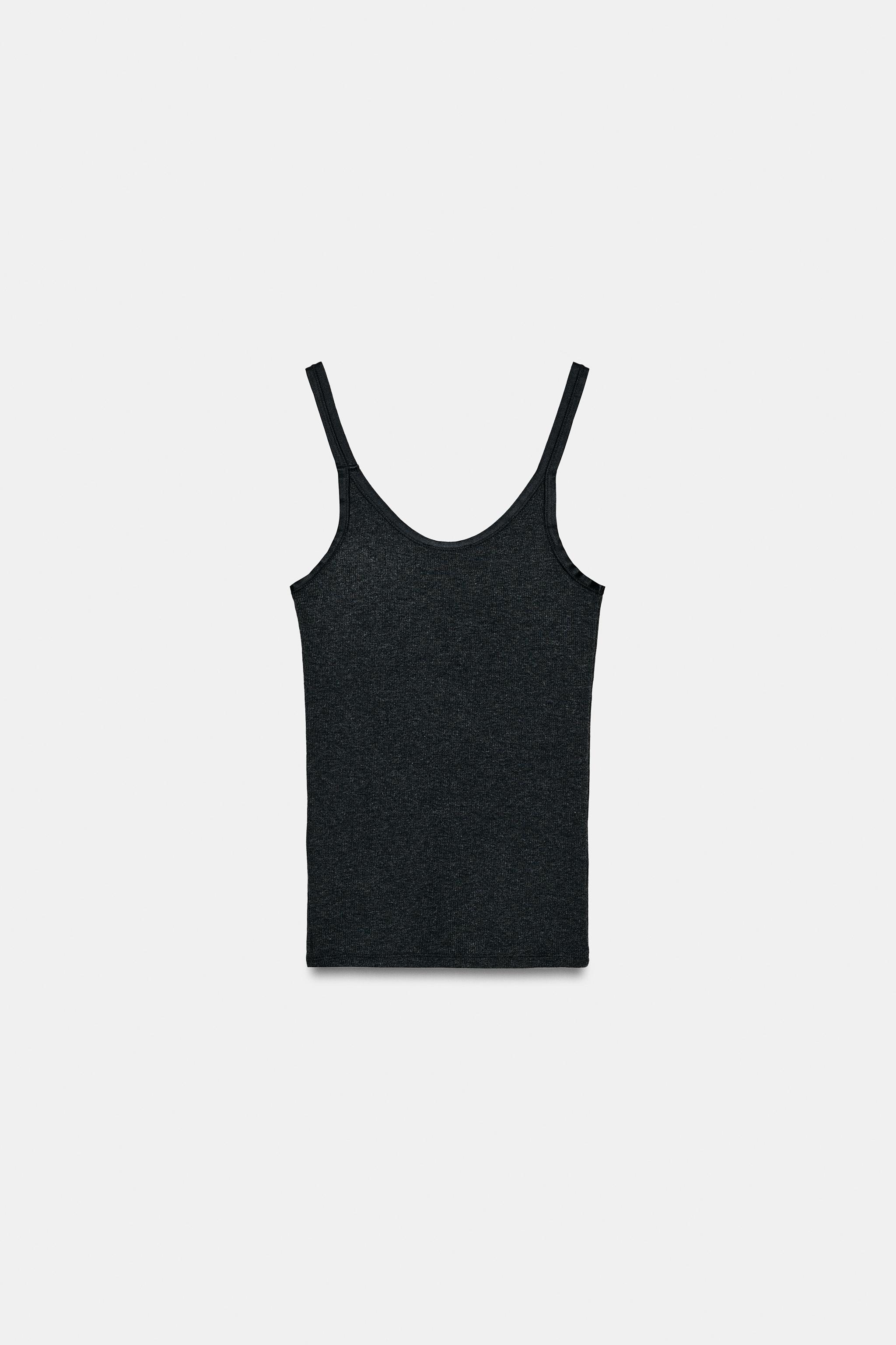 RIBBED STRAP TOP