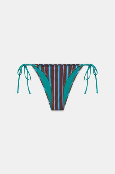 STRIPED BIKINI BOTTOMS WITH BOWS - Blue by Zara - Image 6