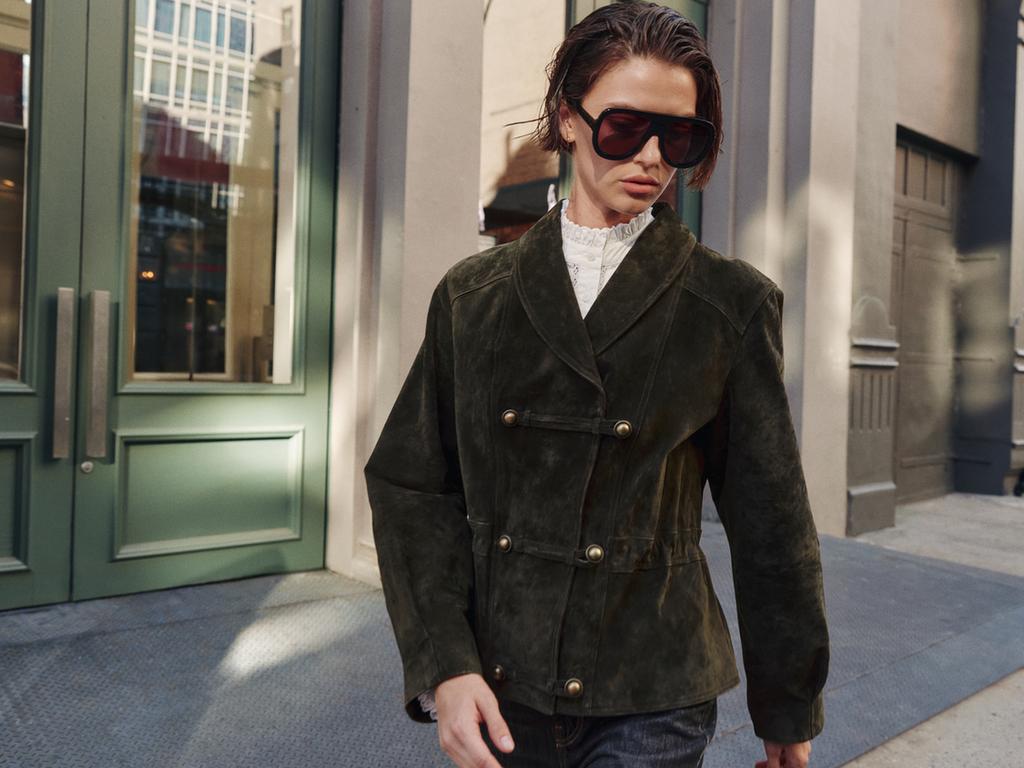 100% LEATHER JACKET WITH FROG FASTENING