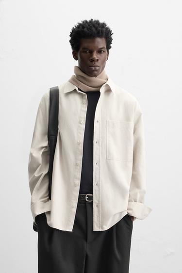 SOFT COTTON SHIRT - Beige by Zara