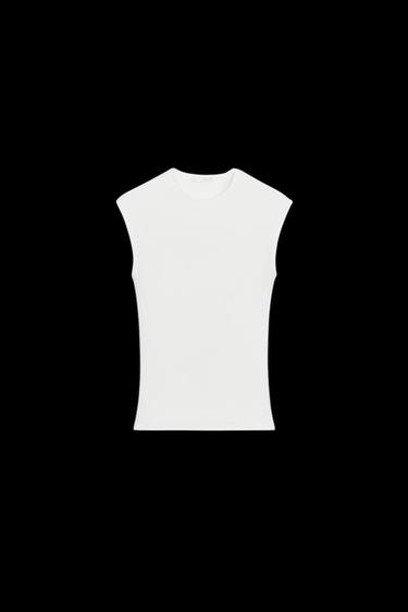 STRETCH RIB T-SHIRT - White von Zara - Bild 0