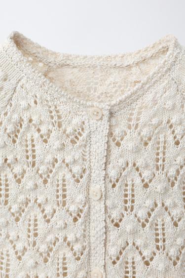 OPEN-KNIT JUMPSUIT - Light beige by Zara - Image 2