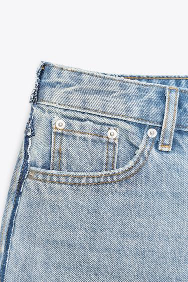 SHORT EN DENIM ZW COLLECTION TAILLE NORMALE - Bleu de Zara - Image 6