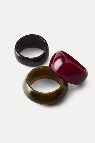 PACK OF 3 RESIN BRACELETS - Multicoloured by Zara