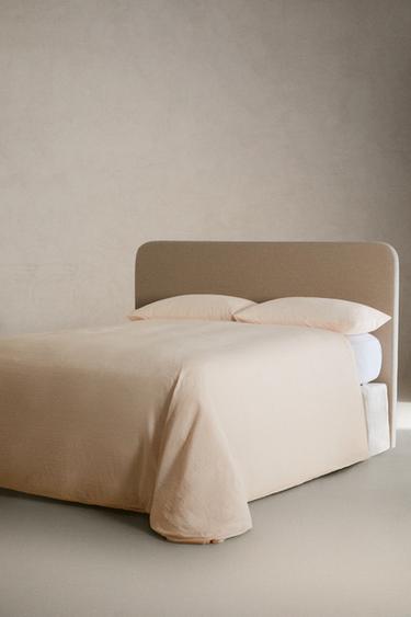 STRIPED TEXTURED DUVET COVER - Pink by Zara - Image 1