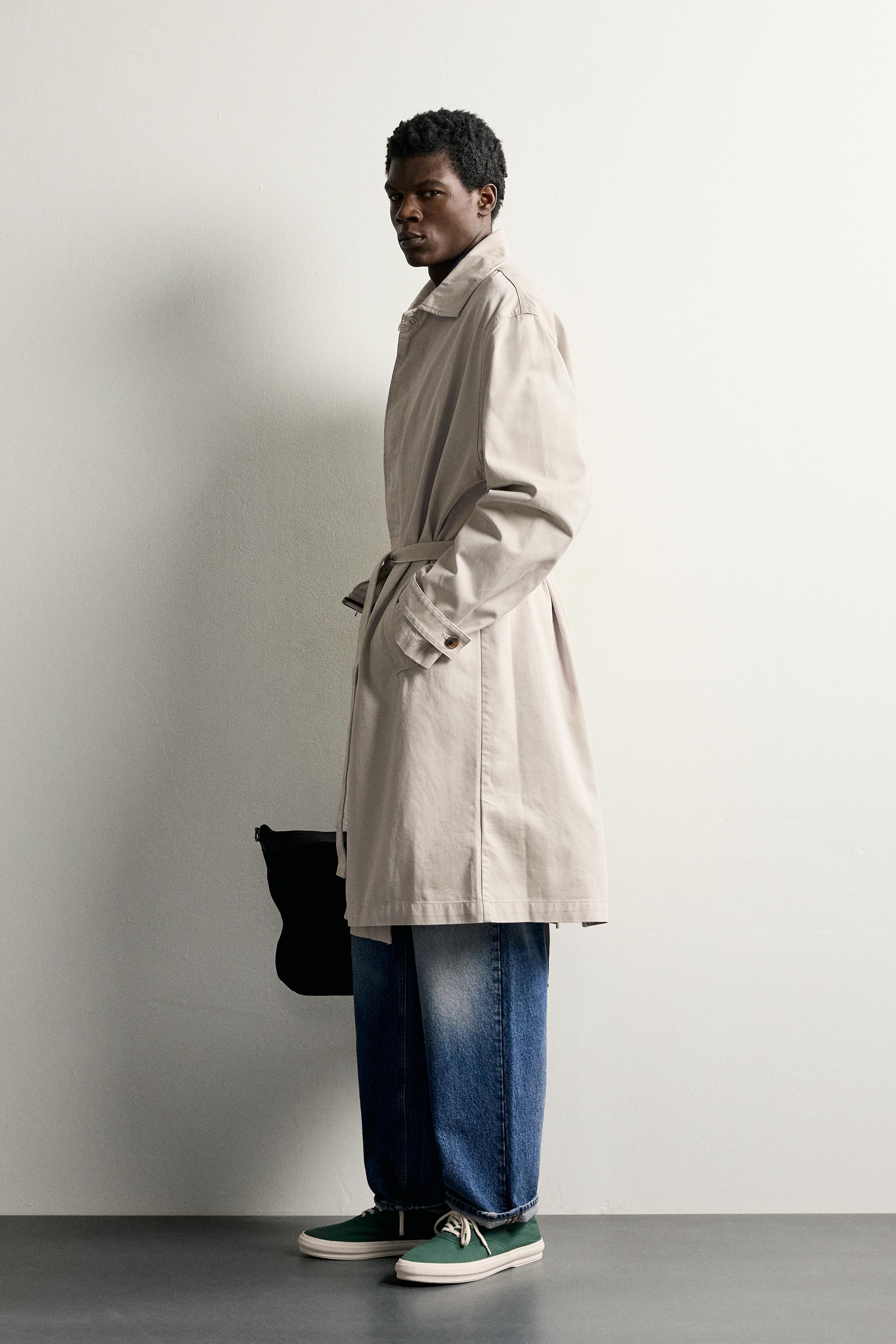 Мужские куртки Zara COTTON REGULAR FIT TRENCH COAT — фото 4