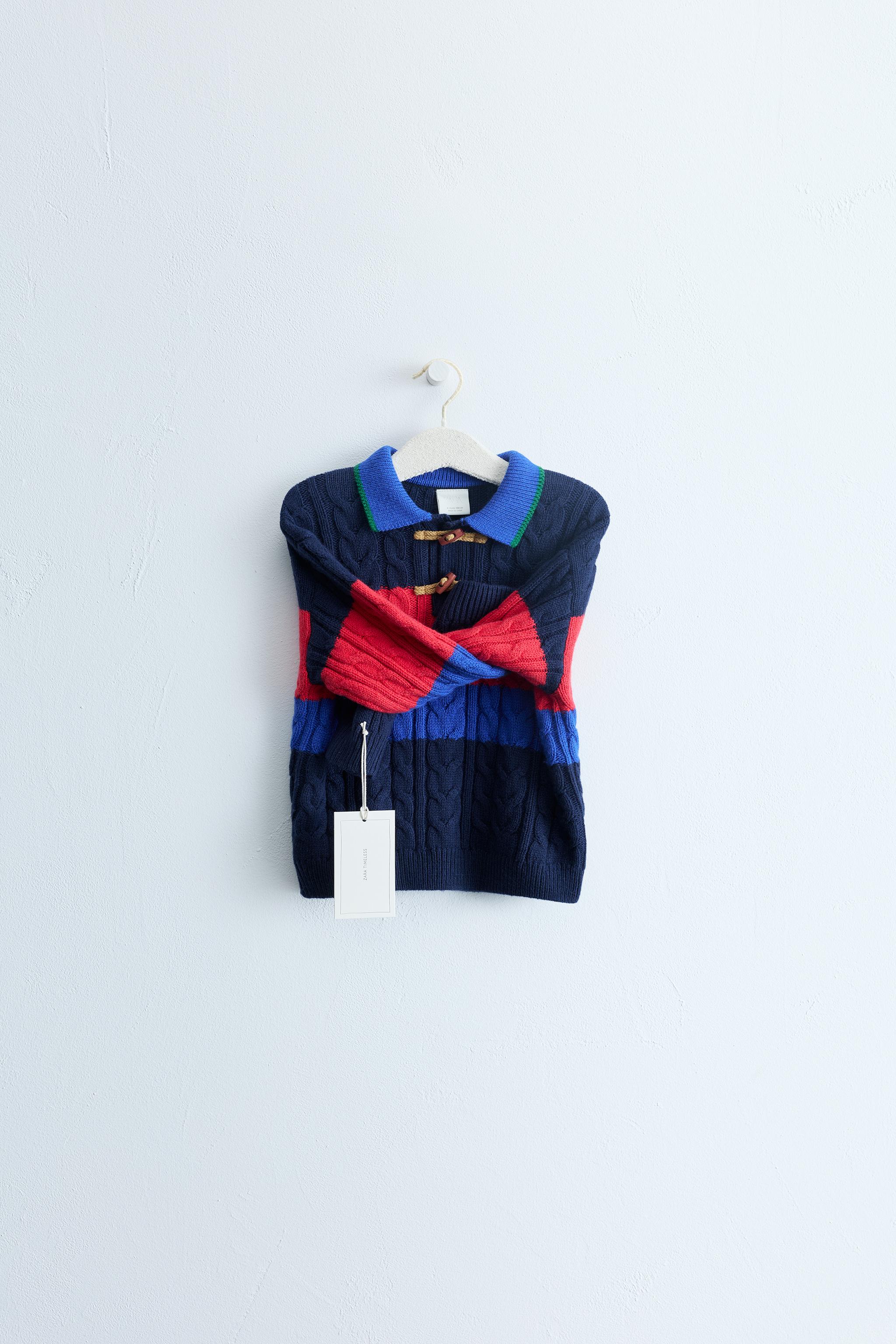 ZARA TIMELESS - PULL POLO EN MAILLE TORSADÉE COTON ET LAINE