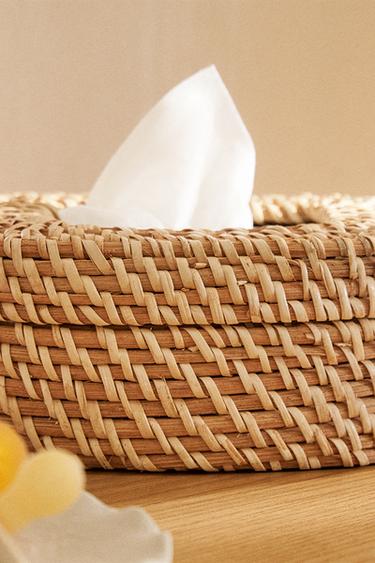 RANGEMENT LINGETTES ENFANT ROTIN - Beige clair de Zara - Image 5