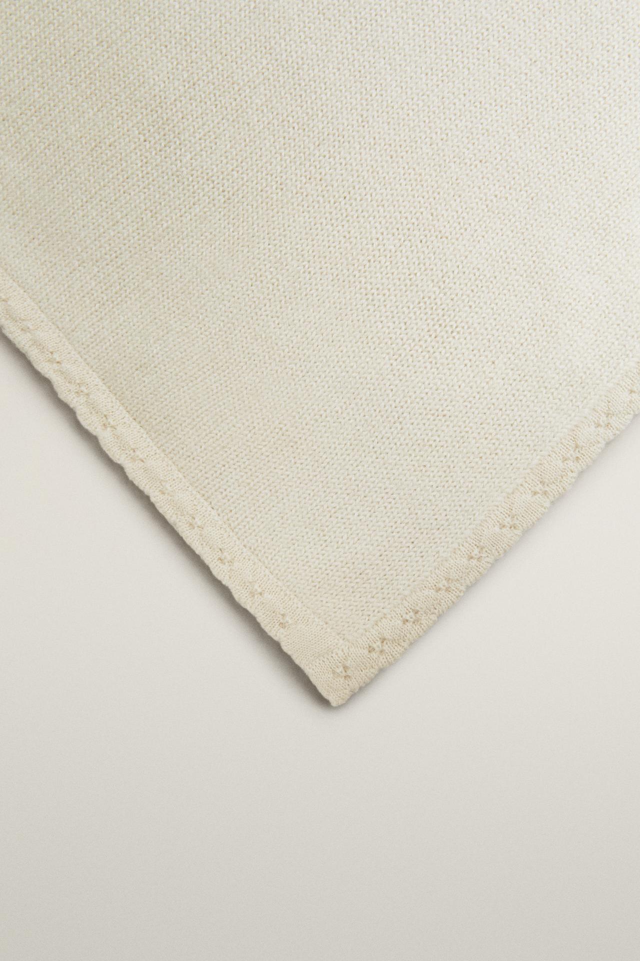 BABY ALPACA BLANKET — Ecru