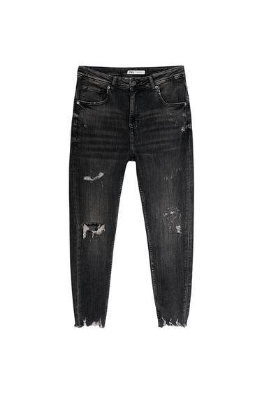 RIPPED TAPERED JEANS