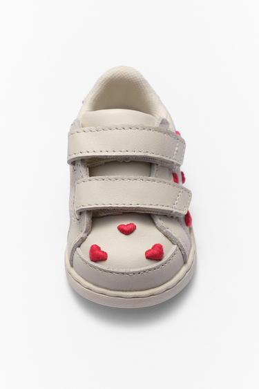 Zara BAREFOOT HEART SNEAKERS - White