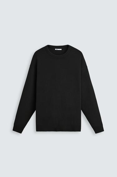 Zara BASIC SOFT SWEATER - Black