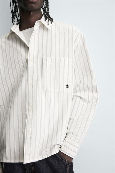 CHEMISE RAYURES POCHE - rayures de Zara - Image 4