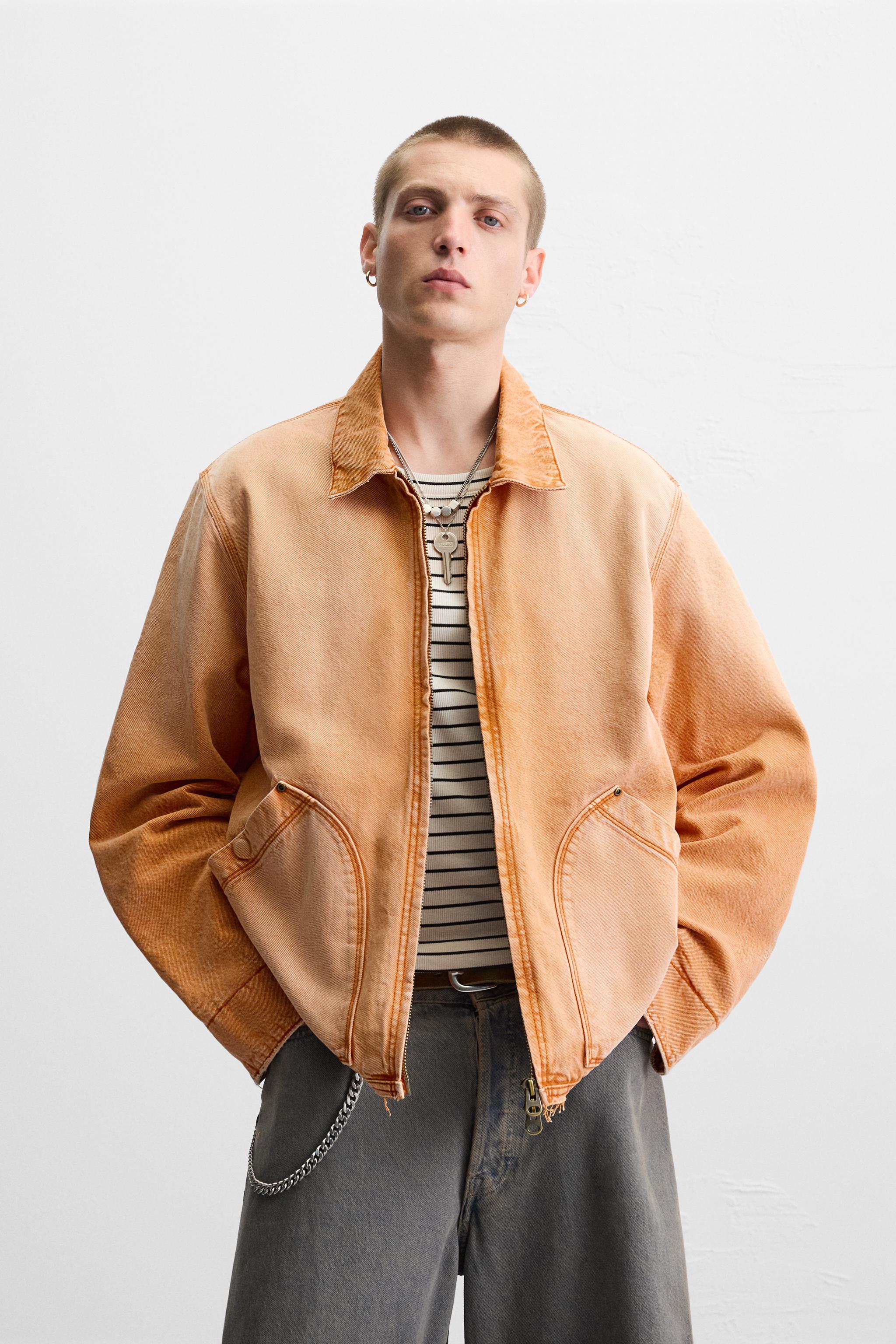 ユーズドジャケット ポケット - オレンジ色 | ZARA Japan / 日本