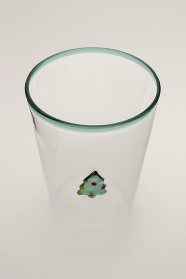 BOROSILICATE GLASS CHRISTMAS TREE TUMBLER — Green 2