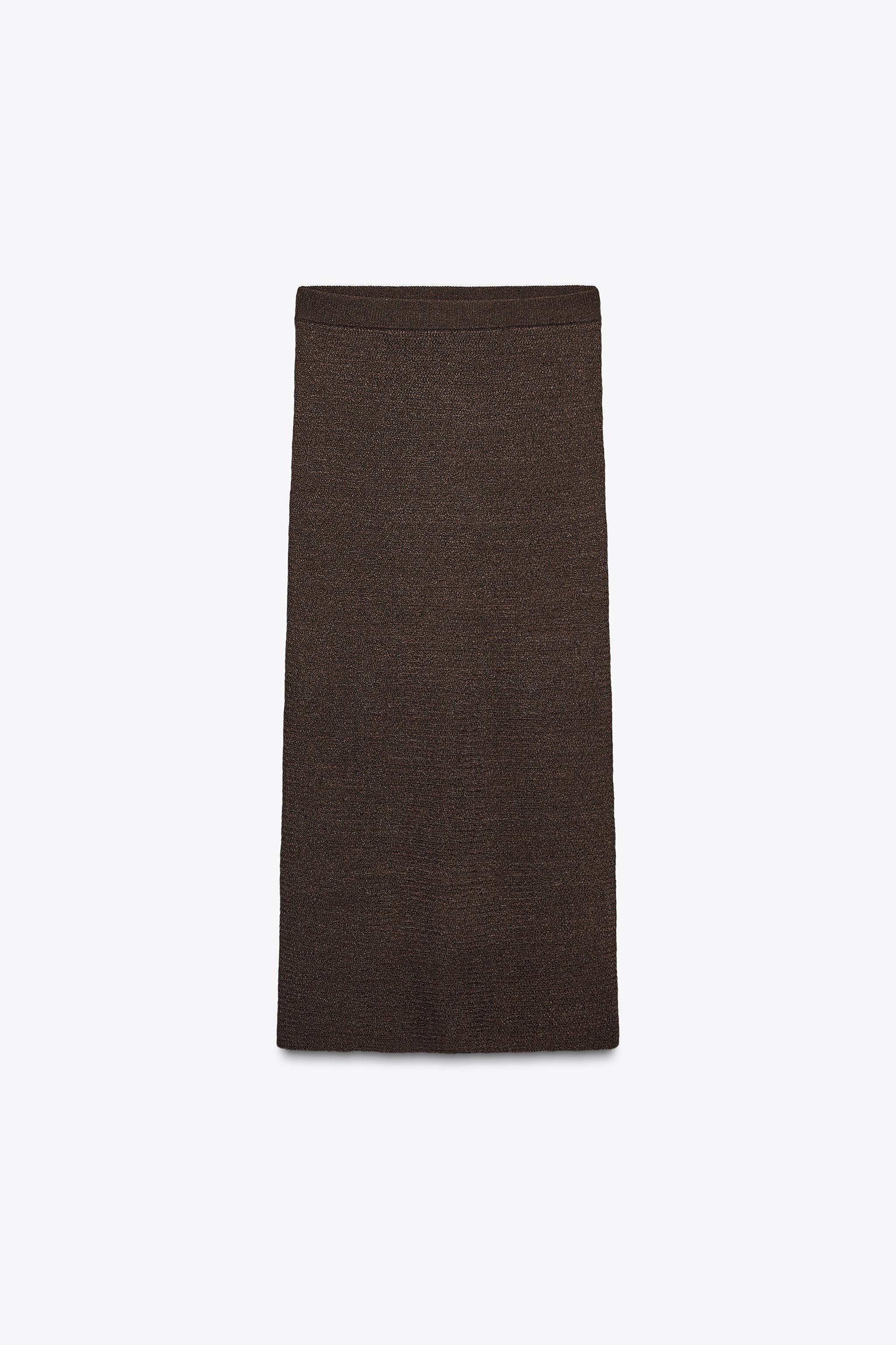 JUPE LONGUE TEXTURÉE EN MAILLE