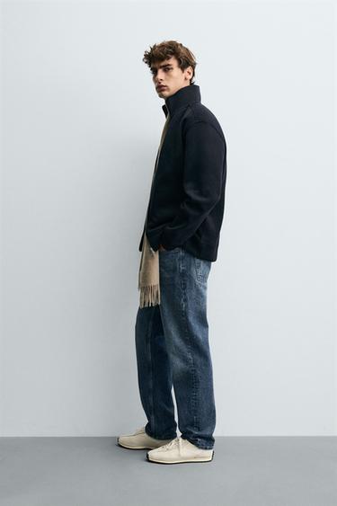 VESTE CÔTELÉE ZIPPÉE - Bleu marine de Zara - Image 3