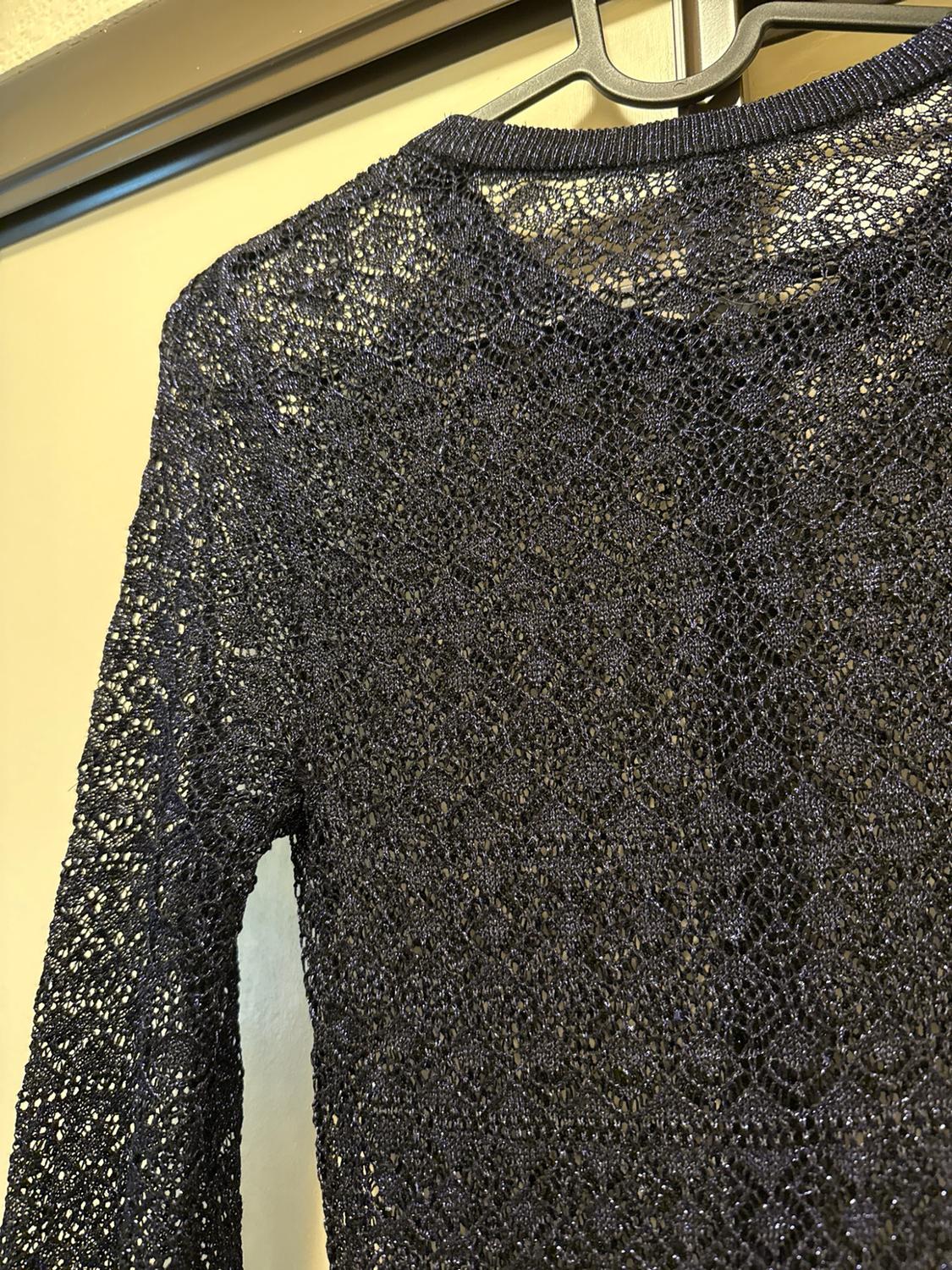 POINTELLE KNIT DRESS WITH METALLIC THREAD - Image 3