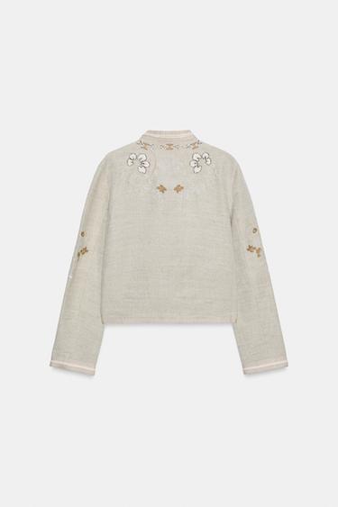 VESTE BRODÉE ZW COLLECTION - Beige de Zara - Image 5