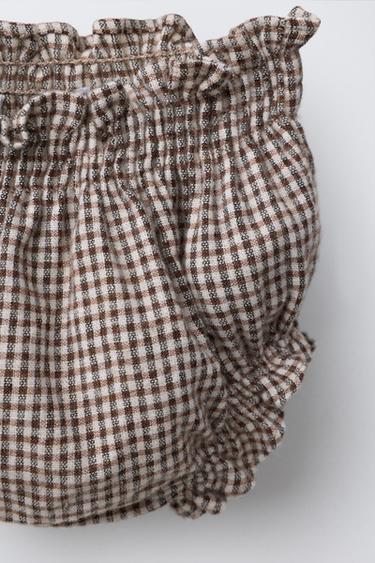 CHECKED BRIEFS - Brown / Ecru by Zara - Image 2