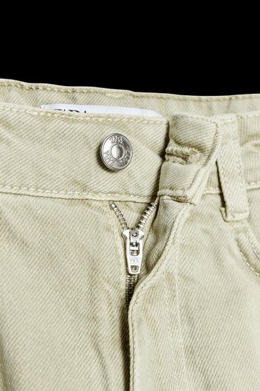 JEANS Z.02 STRAIGHT ANKLE HIGH-WAIST - Light khaki by Zara