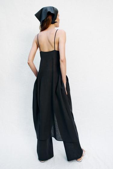 TOP LONG STYLE LINGERIE AVEC LIN - Gris anthracite de Zara - Image 4