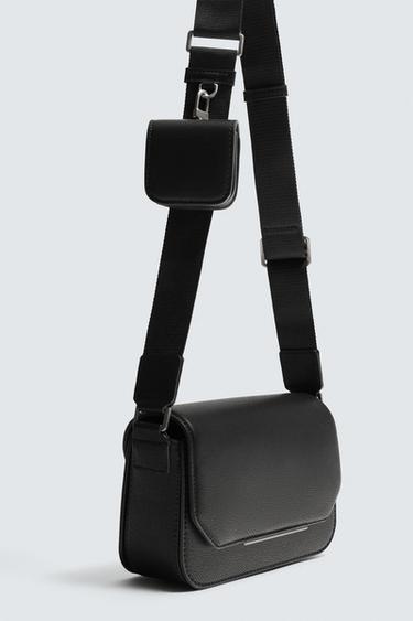 TEXTURED CROSSBODY BAG - Black by Zara - Image 4