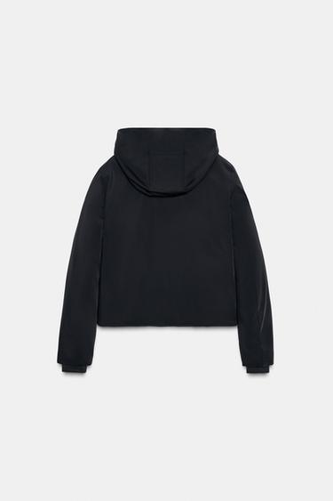 VESTE À CAPUCHE DÉPERLANTE COUPE-VENT - Noir de Zara - Image 1