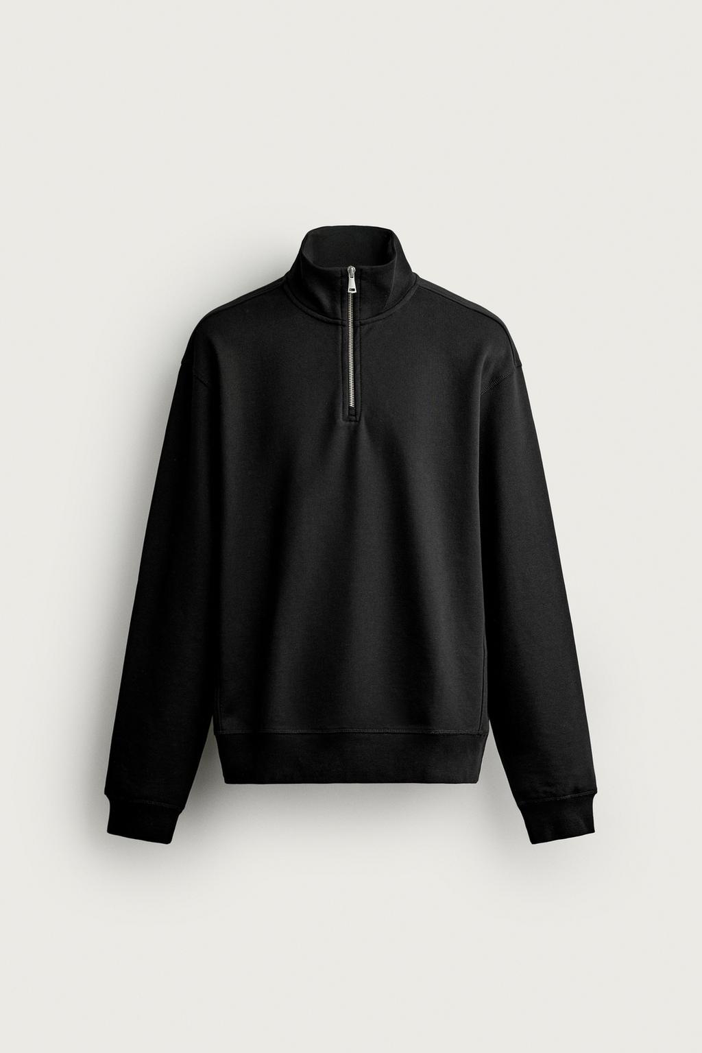 BASIC QUARTER-ZIP SWEATSHIRT