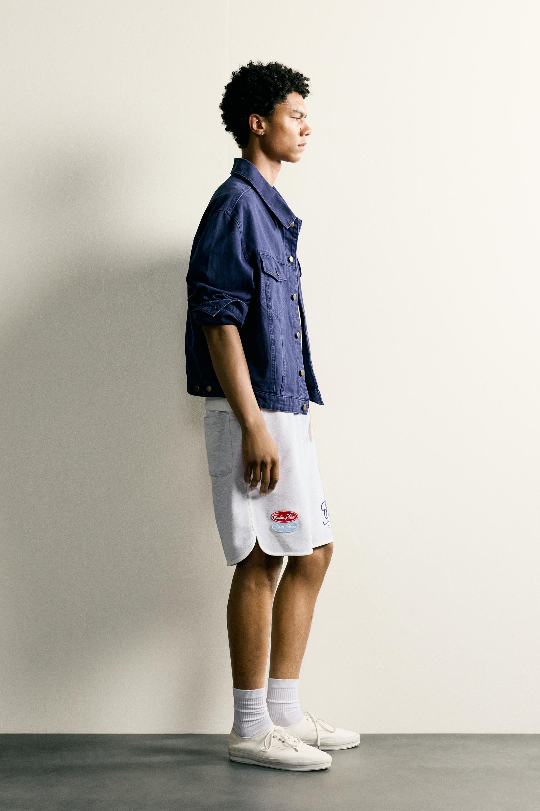EMBROIDERED PATCH JOGGER SHORTS