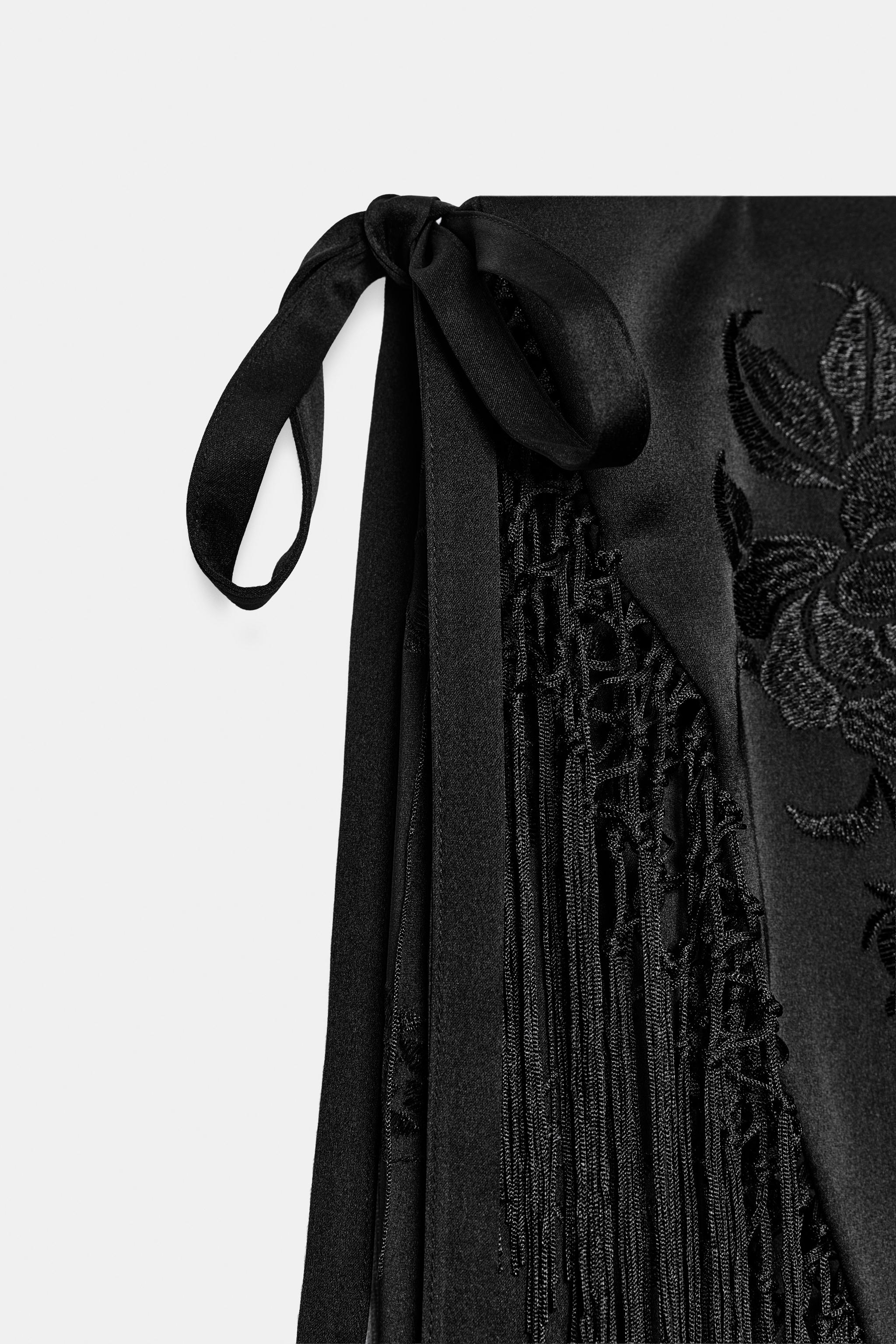 ZW COLLECTION EMBROIDERED FRINGE SKIRT