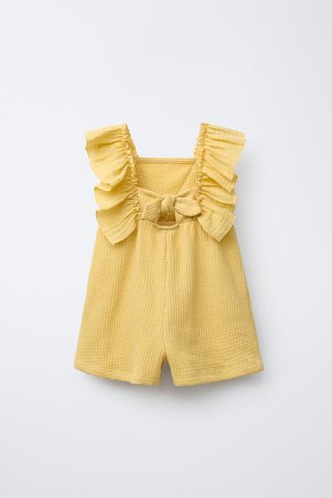COMBINED STRUCTURE PLAYSUIT - Mustard by Zara - Image 1