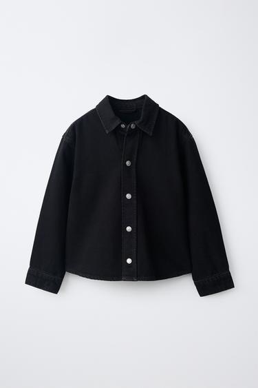 LINED DENIM OVERSHIRT - Black by Zara