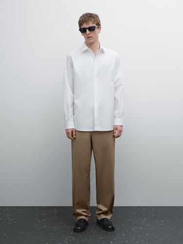 Chemise regular fit 100 % coton - Blanc de Zara - Image 0