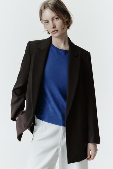 BUTTONED BLAZER - Brown by Zara