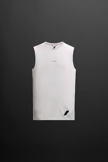 Zara COMPRESSION TANK TOP - White