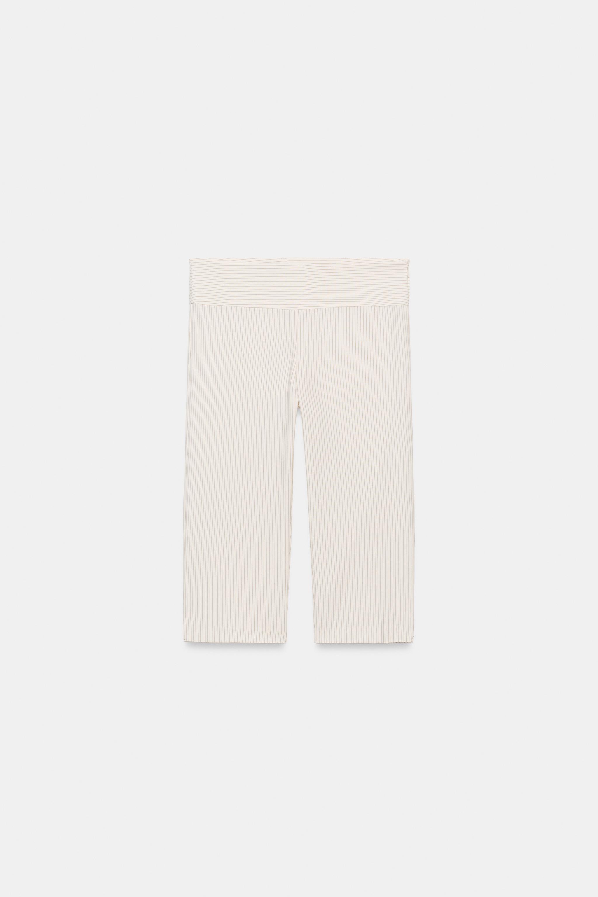Женские брюки Zara STRIPED CAPRI PANTS — фото 5