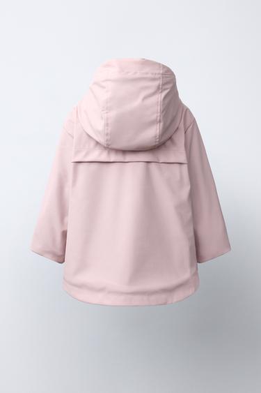 CHUBASQUERO ENGOMADO WATER REPELLENT EFECTO PELO - Rosa de Zara