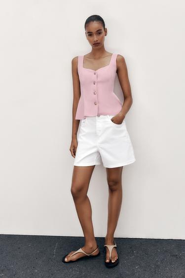 STRETCH PEPLUM-WESTENTOP - Rosa von Zara - Bild 0