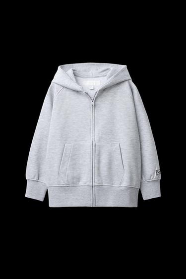 Zara BASIC ZIP SWEATSHIRT - Gray marl