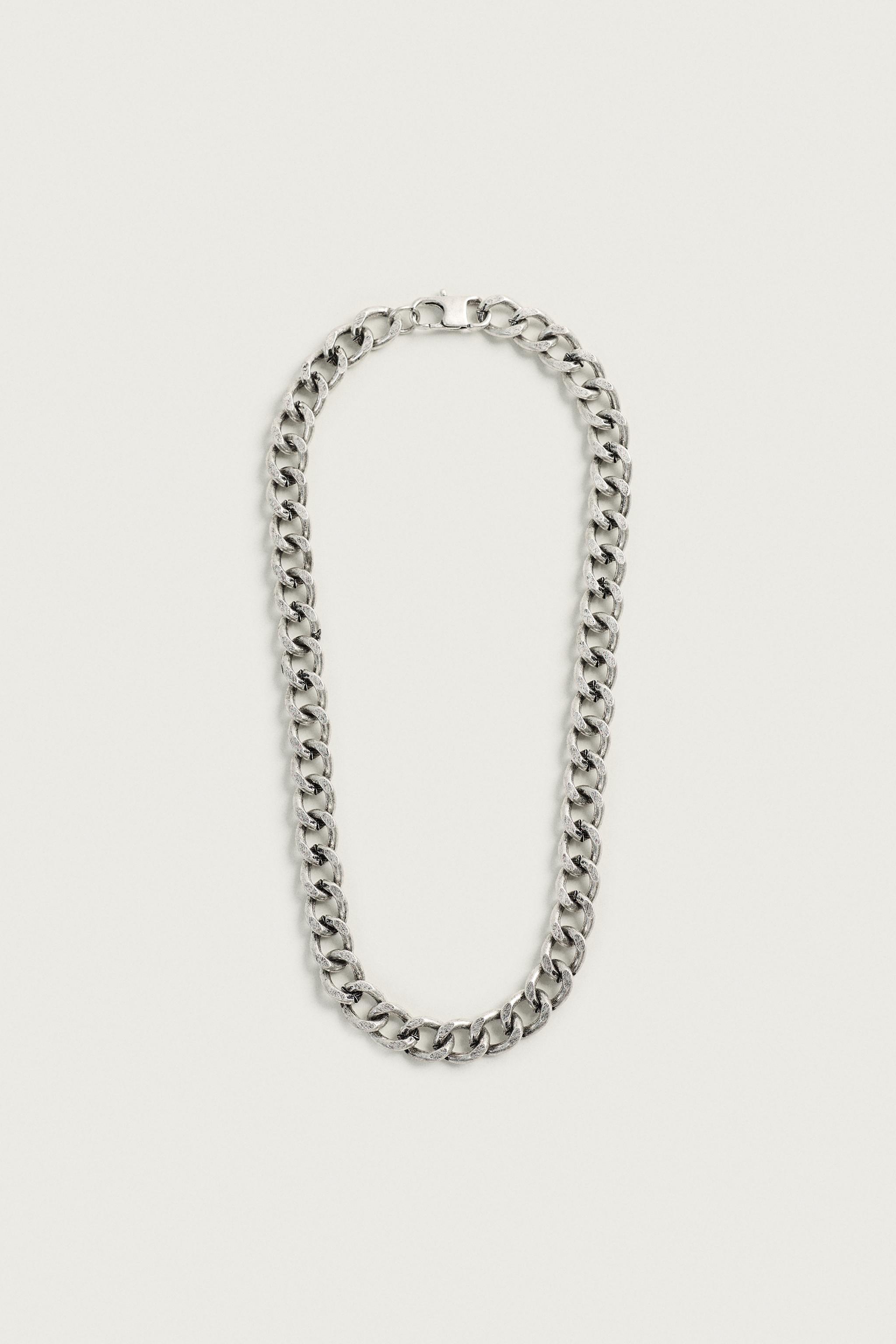 COLLIER À GROS MAILLONS MÉTALLIQUES